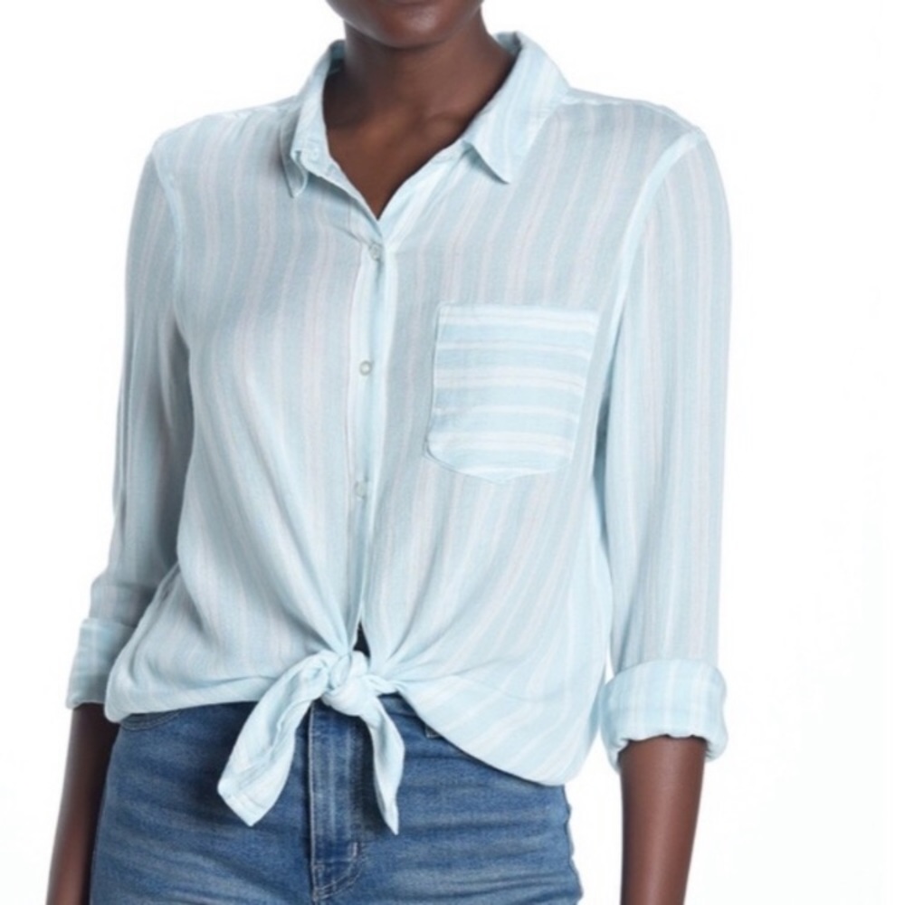 Abound Weekend Tie Front Shirt